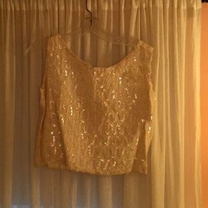 Vintage hand made sequined top